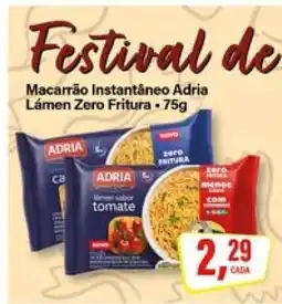 Rede Supermarket Macarrão Instantâneo Adria Lámen Zero Fritura oferta