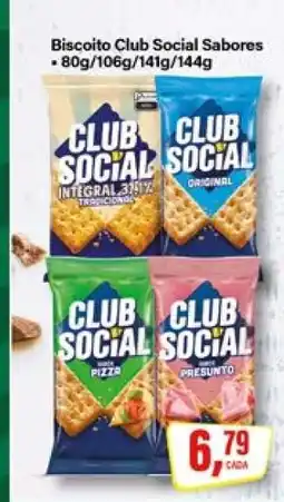 Rede Supermarket Biscoito Club Social Sabores oferta
