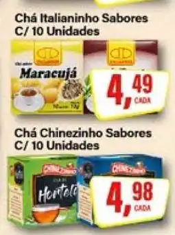 Rede Supermarket Chá Italianinho Sabores C/ 10 Unidades oferta