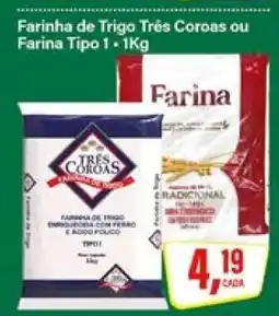 Rede Supermarket Farinha de Trigo Três Coroas ou Farina Tipo 1 oferta