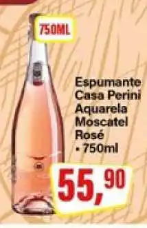 Rede Supermarket Espumante Casa Perini Aquarela Moscatel Rosé oferta
