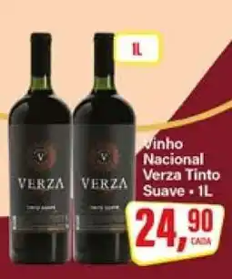 Rede Supermarket Vinho Nacional Verza Tinto Suave oferta
