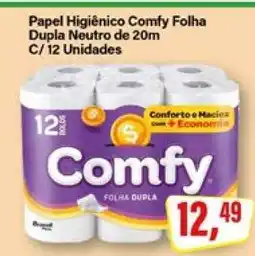 Rede Supermarket Papel Higiênico Comfy Folha Dupla Neutro de 20m C/ 12 Unidades oferta