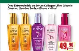 Rede Supermarket Óleo Extraordinário ou Sérum Collagen Lifter, Glycolic Gloss ou Liso dos Sonhos Elseve oferta