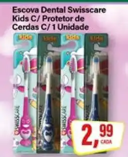 Rede Supermarket Escova Dental Swisscare Kids C/ Protetor de Cerdas C/ 1 Unidade oferta