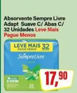 Rede Supermarket Absorvente Sempre Livre Adapt Suave C/ Abas C/ 32 Unidades oferta