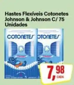 Rede Supermarket Hastes Flexíveis Cotonetes Johnson & Johnson C/ 75 Unidades oferta