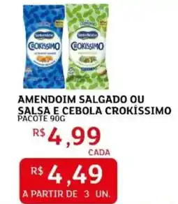 Assaí Atacadista Amendoim salgado ou salsa e cebola crokíssimo pacote oferta