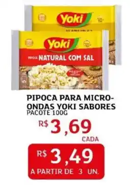Assaí Atacadista Pipoca para micro- ondas yoki sabores pacote oferta