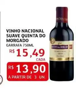 Assaí Atacadista Vinho nacional suave quinta do morgado oferta