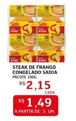 Assaí Atacadista Steak de frango congelado sadia pacote oferta