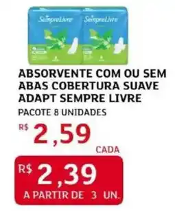 Assaí Atacadista Absorvente com ou sem abas cobertura suave adapt sempre livre oferta