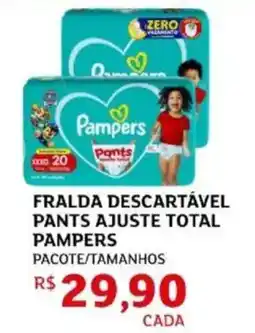 Assaí Atacadista Fralda descartável pants ajuste total pampers oferta