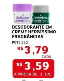 Assaí Atacadista Desodorante em creme herbíssimo fragrâncias oferta