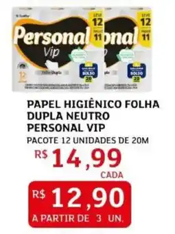 Assaí Atacadista Papel higiênico folha dupla neutro personal vip oferta