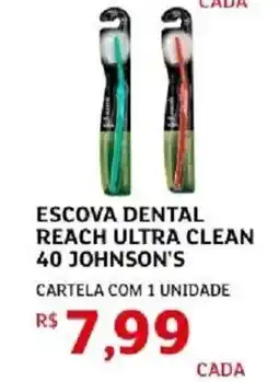 Assaí Atacadista Escova dental reach ultra clean 40 johnson's oferta