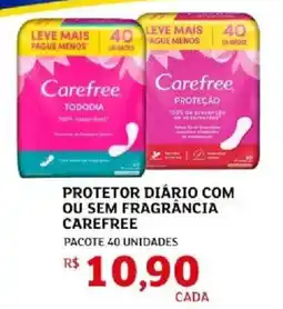 Assaí Atacadista Protetor diário com ou sem fragrância carefree oferta