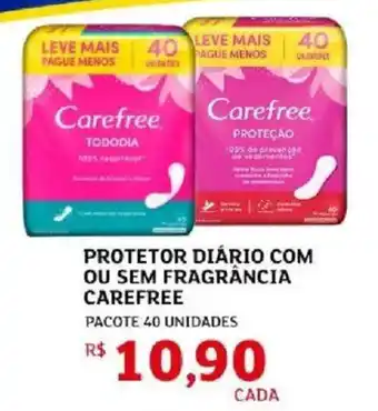 Protetor diário com ou sem fragrância carefree
