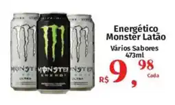 Supermercados Mateus Energético Monster Latão Vários Sabores oferta