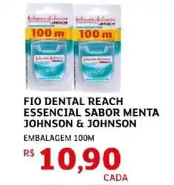 Assaí Atacadista Fio dental reach essencial sabor menta johnson & johnson embalagem 100m oferta