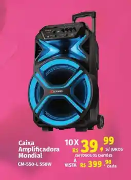 Supermercados Mateus Caixa Amplificadora Mondial oferta