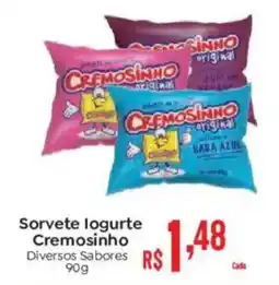 Supermercados Mateus Sorvete logurte Cremosinho oferta