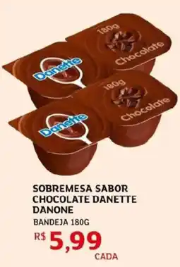 Assaí Atacadista Sobremesa sabor chocolate danette danone bandeja oferta