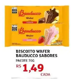 Biscoito wafer bauducco sabores pacote