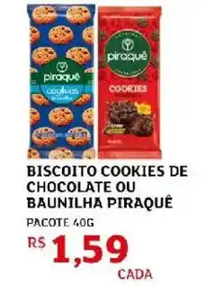 Assaí Atacadista Biscoito cookies de chocolate ou baunilha piraque oferta