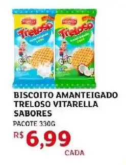 Assaí Atacadista Biscoito amanteigado treloso vitarella sabores oferta