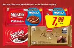 Rede Supermarket Barra de Chocolate Nestlé Regular ou Recheada oferta