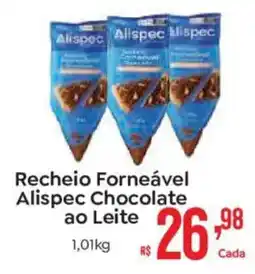Supermercados Mateus Recheio Forneável Alispec Chocolate ao Leite oferta