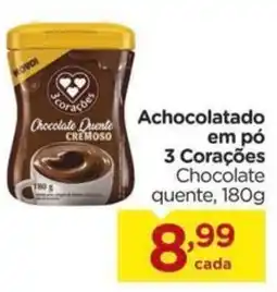 Carrefour Achocolatado em pó 3 Corações Chocolate oferta