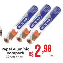 Supermercados Mateus Papel Alumínio Bompack 30 cm x 4 m oferta
