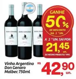 Fort Atacadista Vinho Argentino Don Genaro Malbec oferta