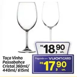 Fort Atacadista Taça Vinho Passabahce Cristal oferta