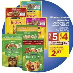 Carrefour Alimento úmido para cães Dog Chow ou gatos Friskies oferta