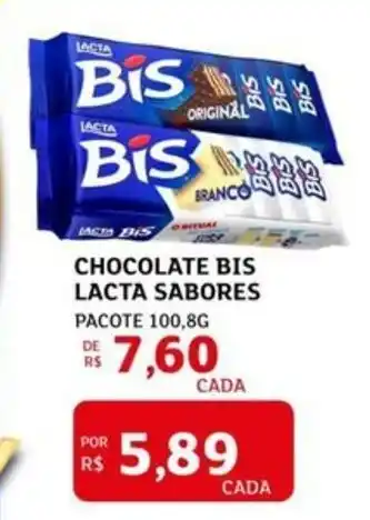 Chocolate bis lacta sabores