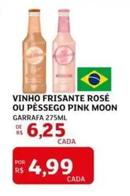Assaí Atacadista Vinho frisante rosé ou pessego pink moon oferta