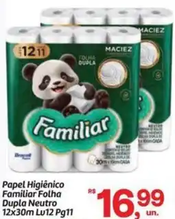 Fort Atacadista Papel Higiênico Familiar Folha Dupla Neutro 12x30m oferta
