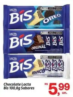 Fort Atacadista Chocolate Lacta Bis Sabores oferta