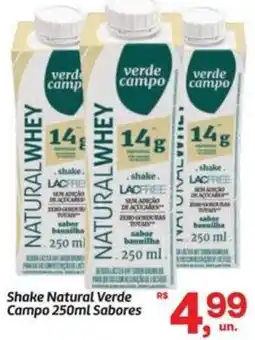 Fort Atacadista Shake Natural verde campo Campo Sabores oferta
