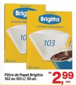 Fort Atacadista Filtro de Papel Brigitta 102 ou 103 c/ 30 un oferta