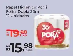 Super Luna Papel Higiênico PorTi Folha Dupla 30m 12 Unidades oferta