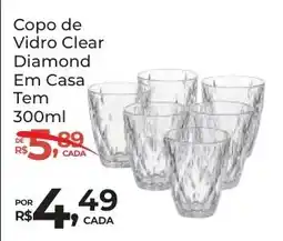 Super Luna Copo de Vidro Clear Diamond Em Casa Tem oferta