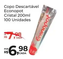 Super Luna Copo Descartável Econopot Cristal oferta