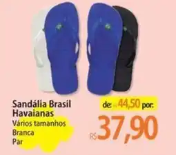 Atacadão Sandália Brasil Havaianas Vários tamanhos Branca Par oferta