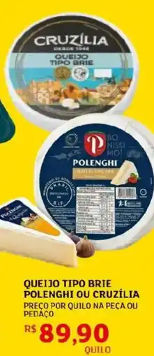 Assaí Atacadista Queijo tipo brie polenghi ou cruzília oferta