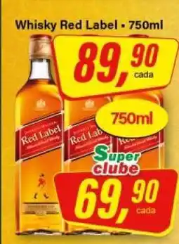 Rede Supermarket Whisky Red Label - 750ml oferta