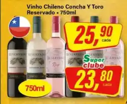Rede Supermarket Vinho Chileno Concha Y Toro Reservado oferta